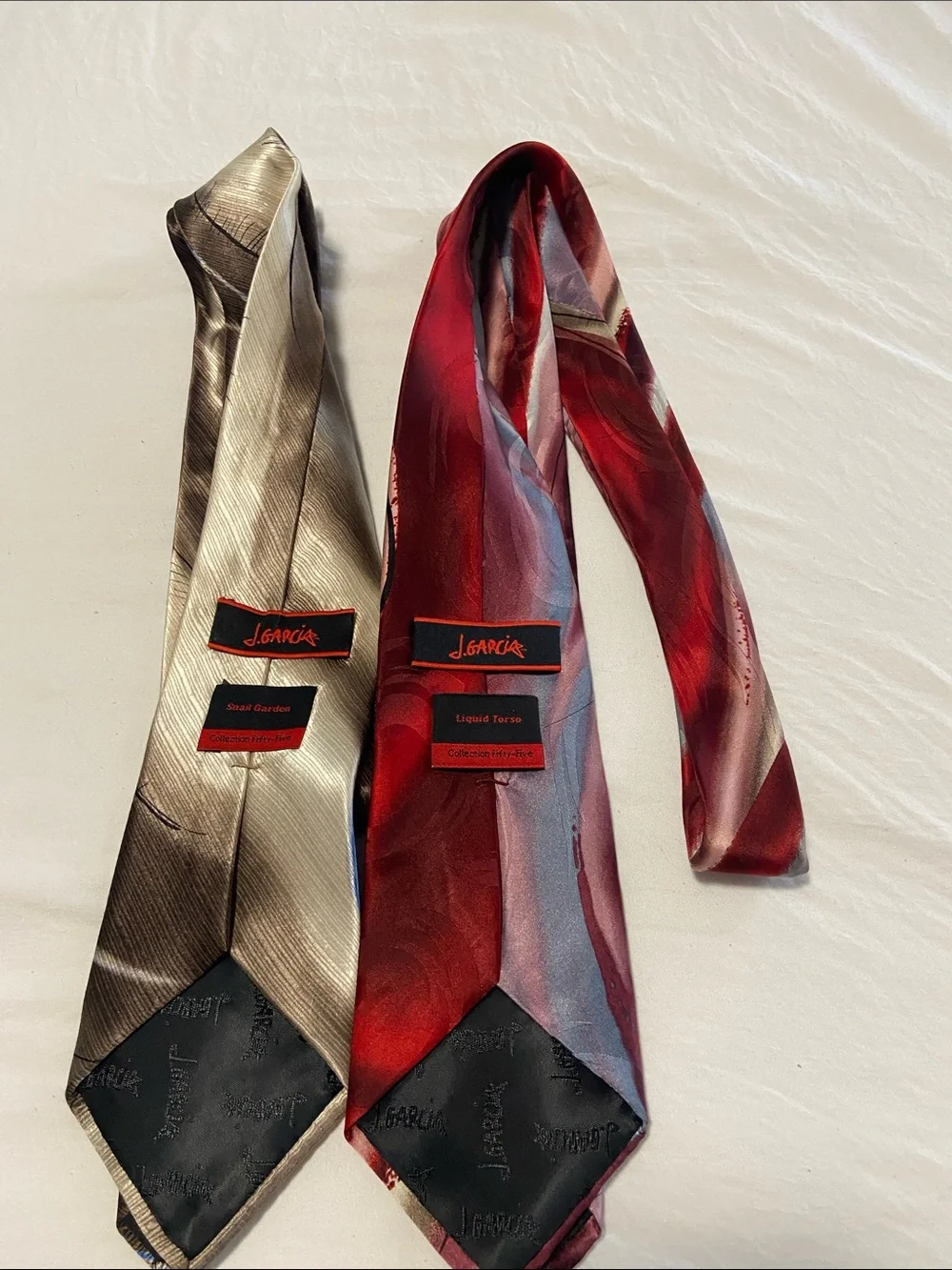 Men's Abstract Swirl Red Tie - Classic Formal Style